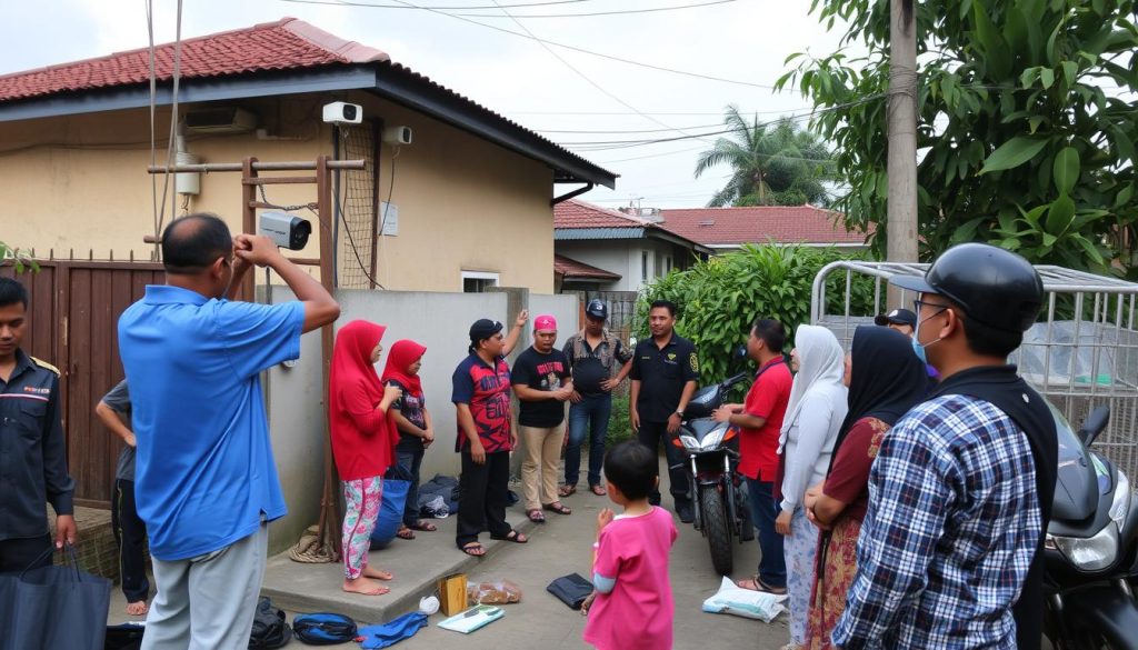 Warga Bogor membentuk sistem keamanan lingkungan untuk mencegah serangan geng motor Warga Bogor membentuk sistem keamanan lingkungan untuk mencegah serangan geng motor